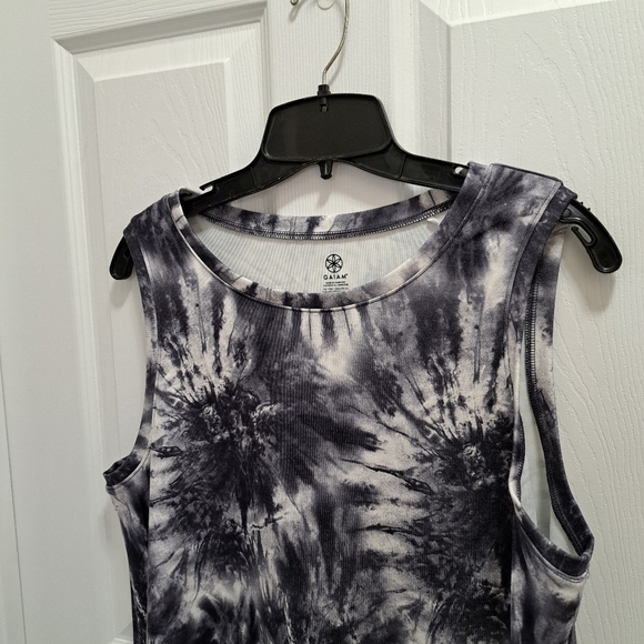 ❤️ NWOT Gaiam Tie Dye Dress Tank Style Women's XL Soft Casual Grey White - Picture 5 of 11